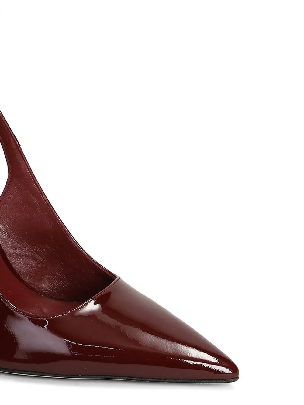 Stuart Weitzman patent-finish ankle-strap pumps Rood