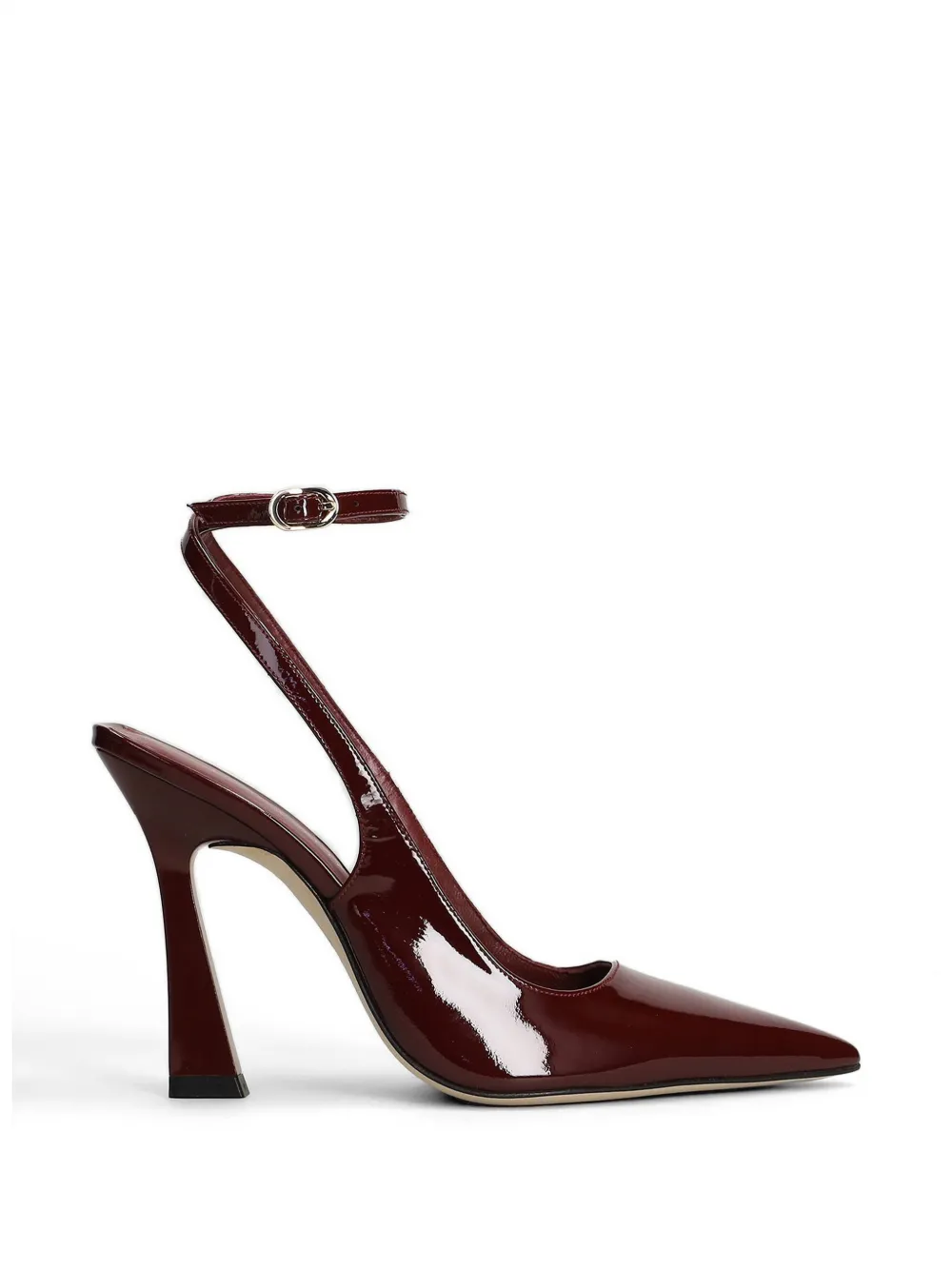 Stuart Weitzman patent-finish ankle-strap pumps - Rot