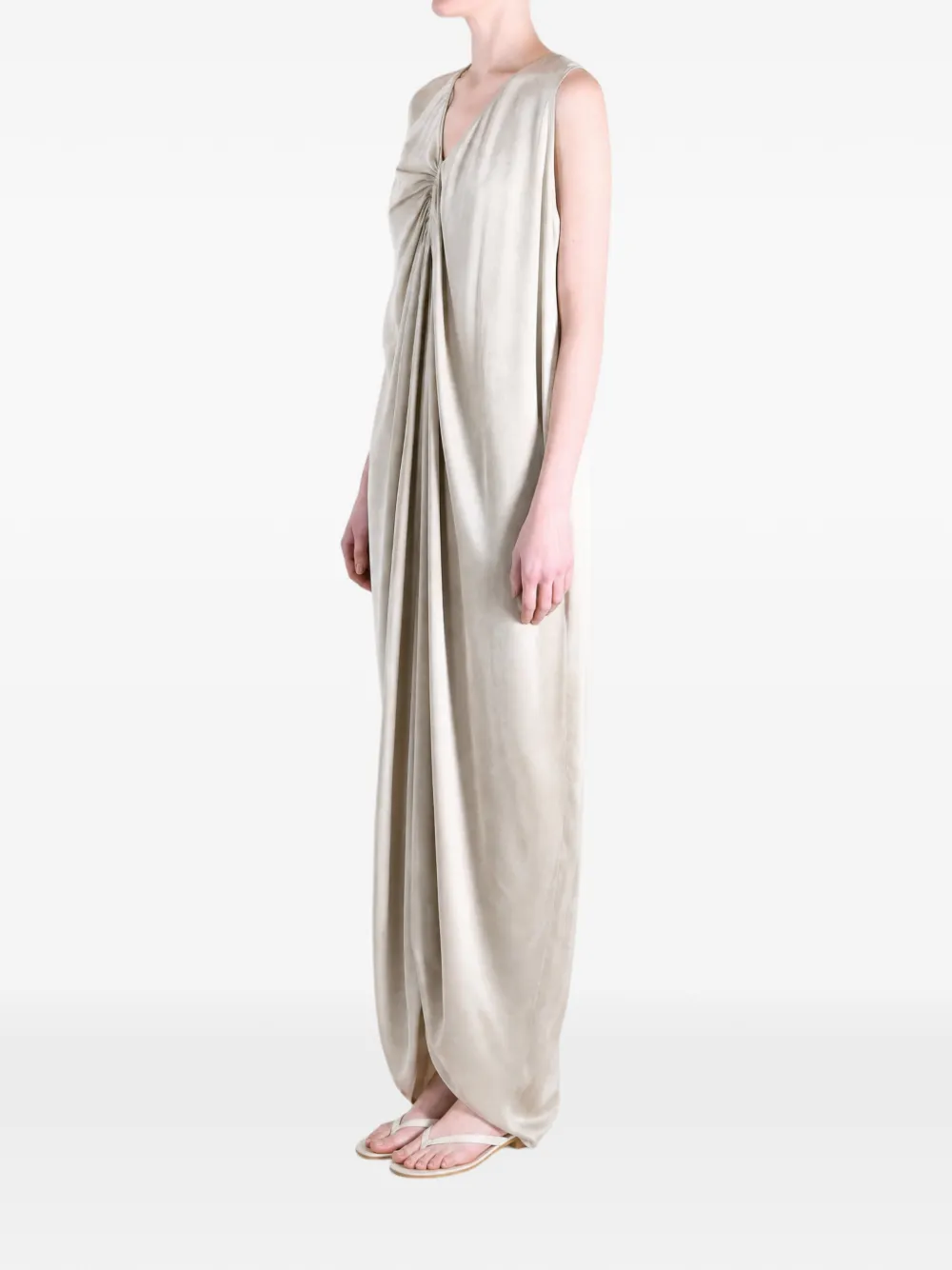 Uma Wang Mouwloze jurk Beige