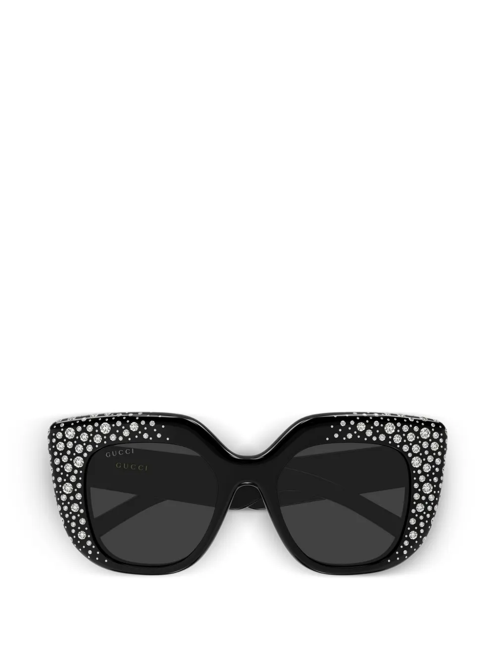 Gucci Eyewear crystal-embellished square-frame sunglasses - Nero