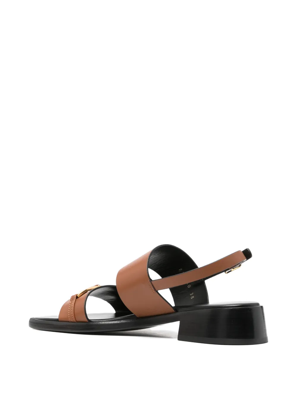 Sergio Rossi logo-plaque buckled sandals Beige