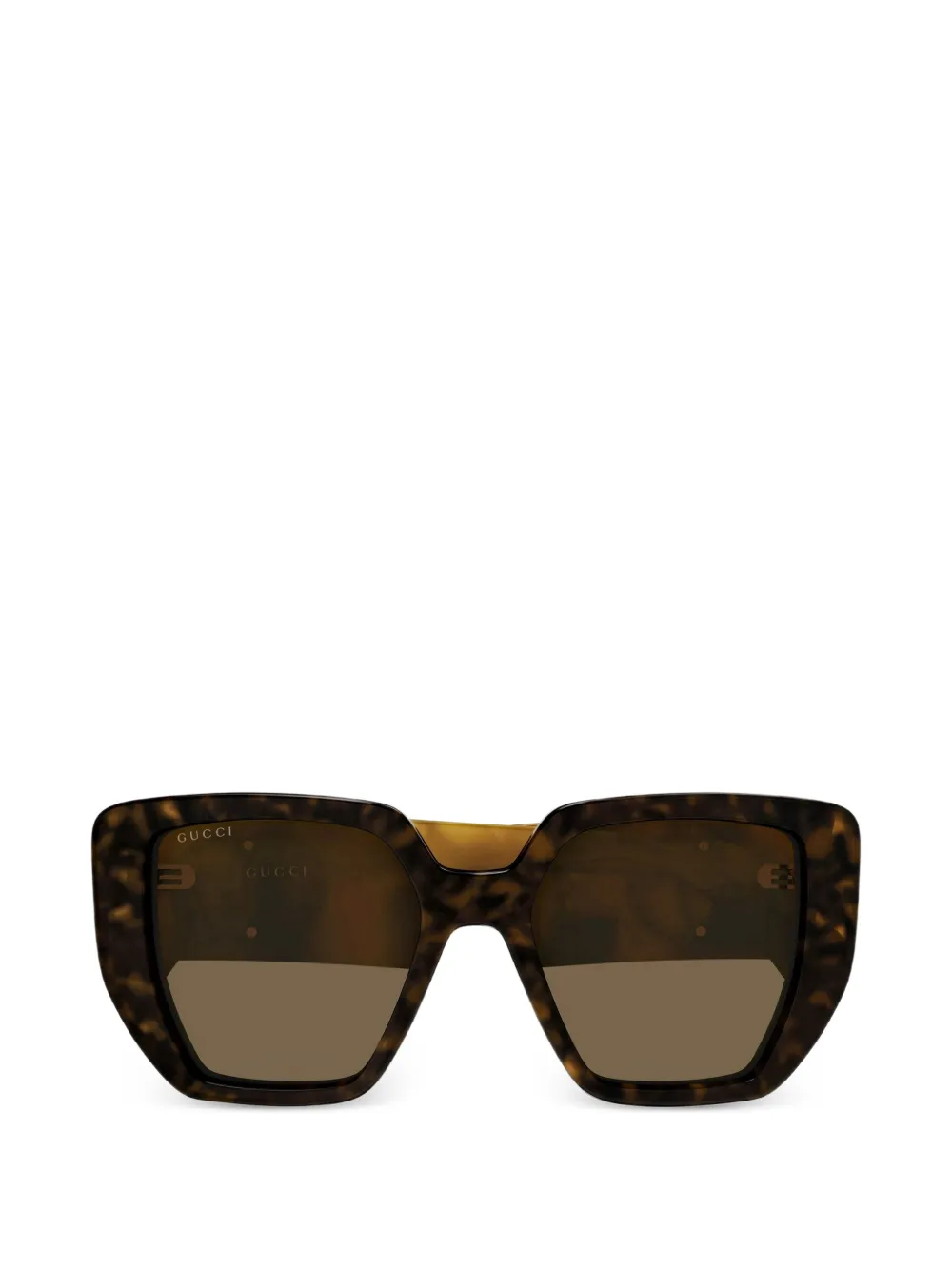 Gucci Eyewear geometric-frame sunglasses - Braun