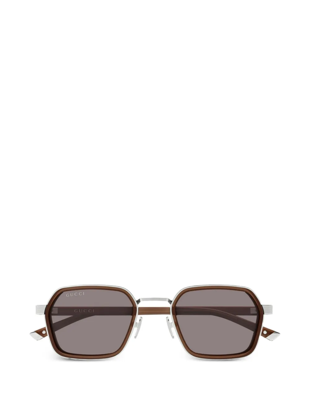 Gucci Eyewear geometric-frame sunglasses - Argento