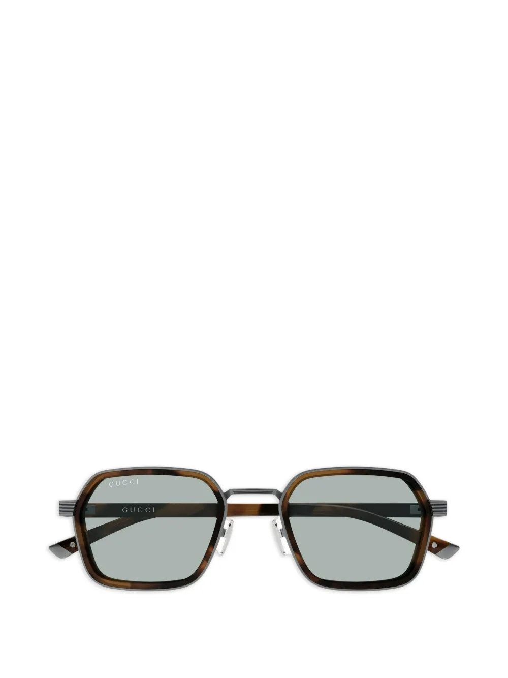 Gucci Eyewear geometric-frame tortoiseshell-effect sunglasses - Marrone