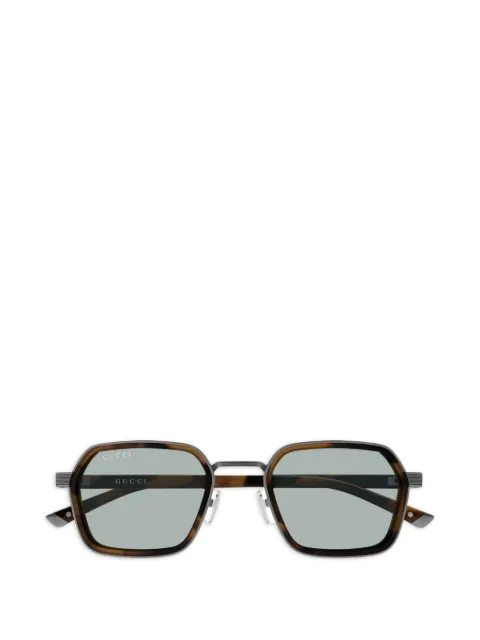 Gucci Eyewear geometric-frame tortoiseshell-effect sunglasses