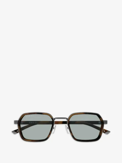 Gucci Eyewear geometric-frame tortoiseshell-effect sunglasses