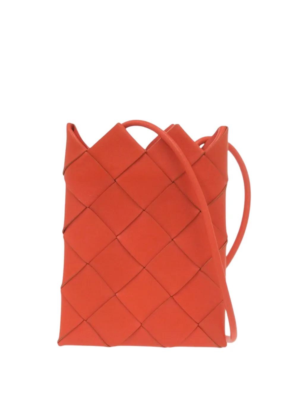 Bottega Veneta Pre-Owned 2012-2026 Mini Nappa Intrecciato Pouch crossbody bag - Arancione