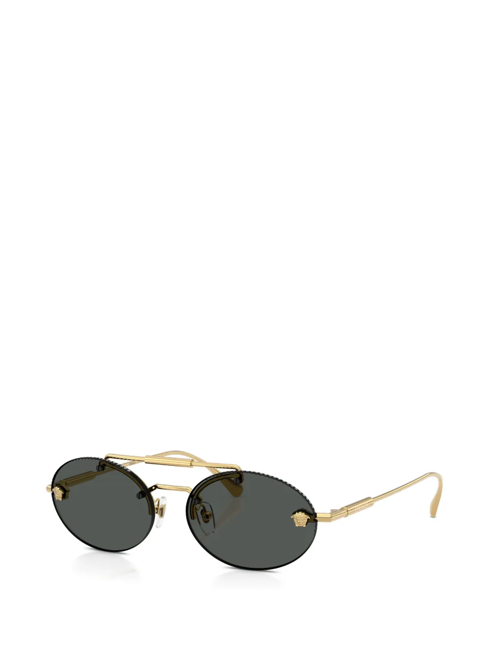 Versace Eyewear Zonnebril met ovaal montuur Goud