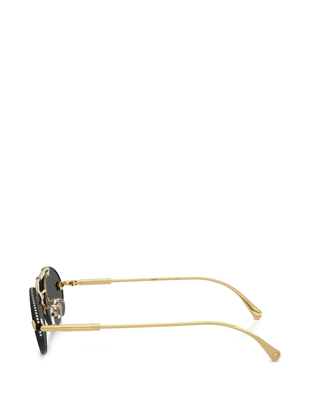 Versace Eyewear Zonnebril met ovaal montuur Goud