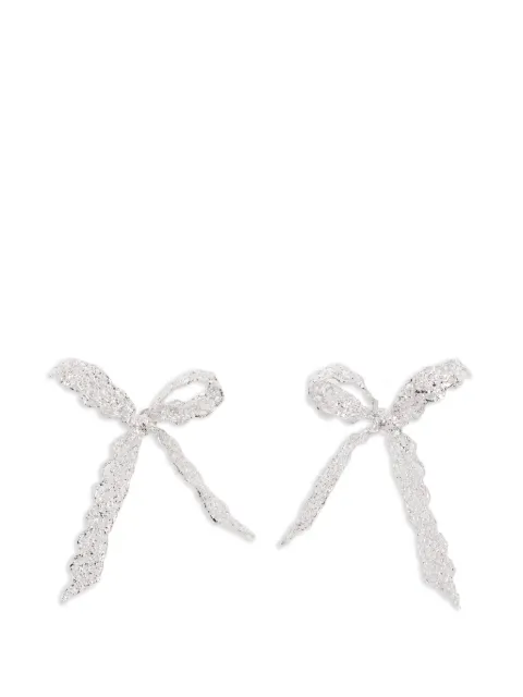 SHUSHU/TONG lace-effect bow earrings