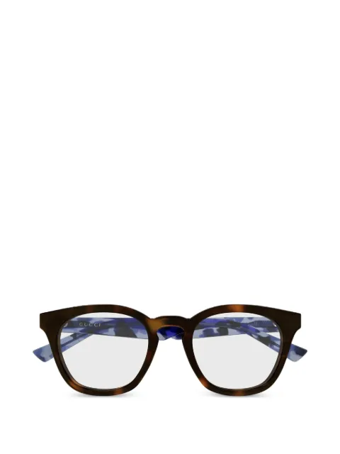 Gucci Eyewear tortoiseshell-effect round-frame glasses
