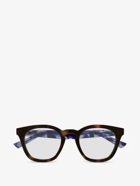 Gucci Eyewear 玳瑁纹圆框眼镜