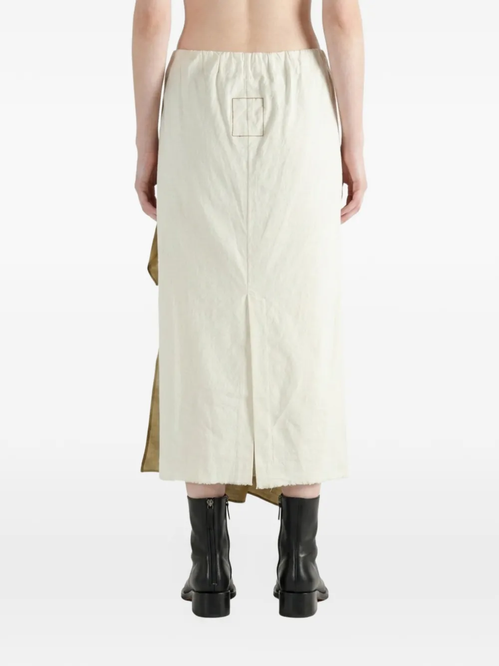 Uma Wang Gale gedrapeerde midi-rok Wit