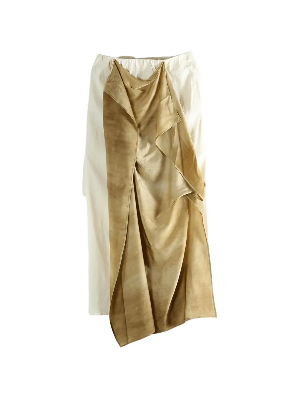 Uma Wang Gale draped midi skirt - Bianco
