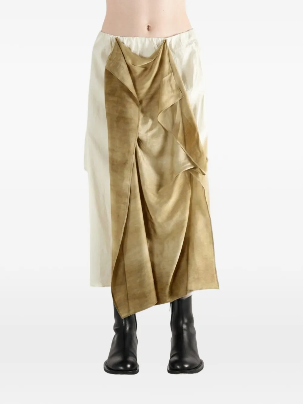 Uma Wang Gale gedrapeerde midi-rok Wit