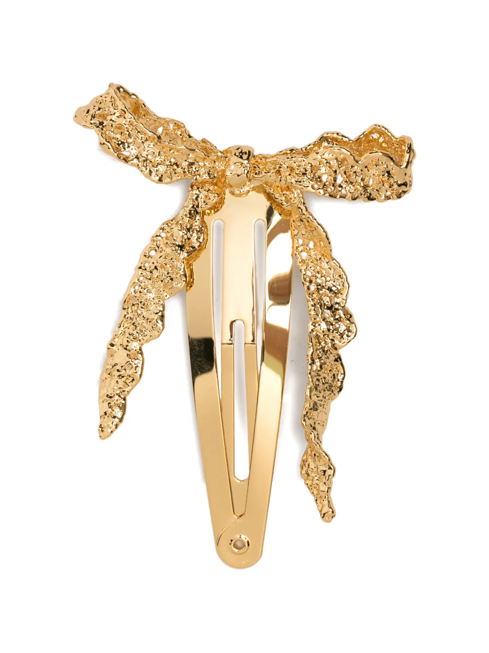 SHUSHU/TONG x YVMIN bow-detail textured hair clip - Oro