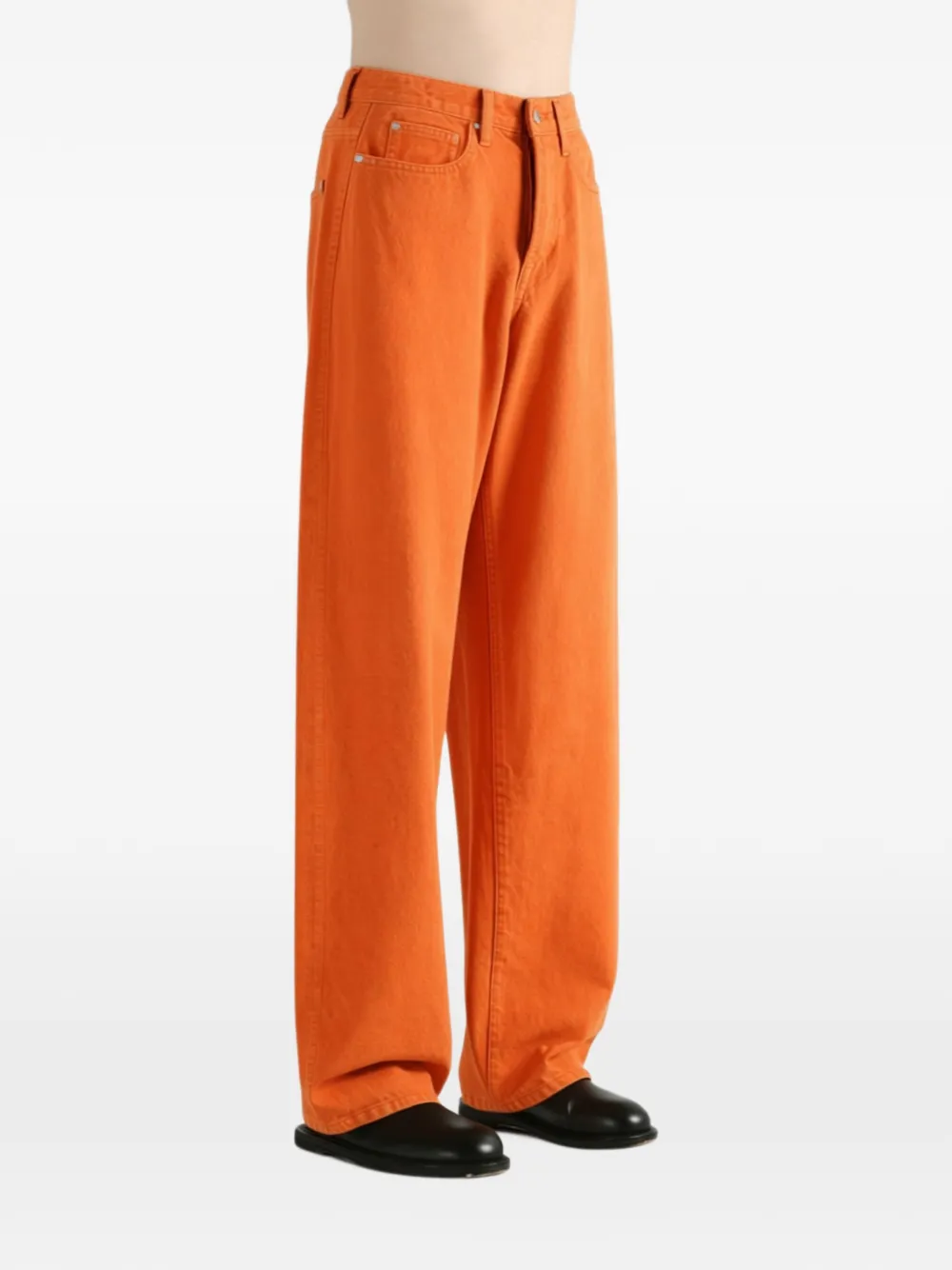 The Elder Statesman Jeans met wijde pijpen Oranje