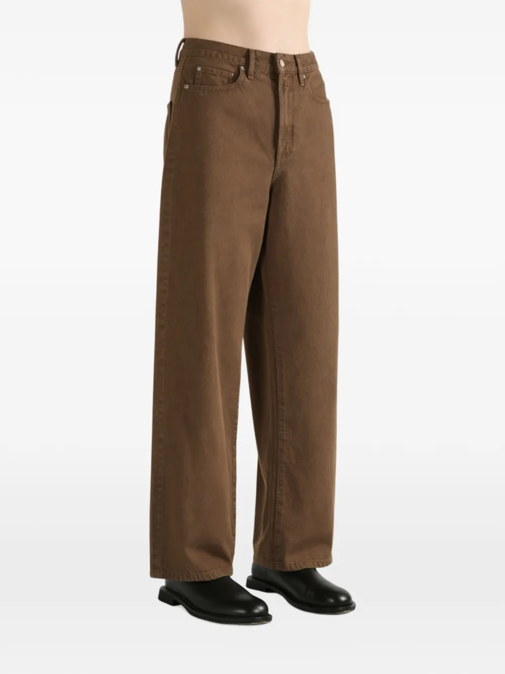 The Elder Statesman Jeans met wijde pijpen Bruin