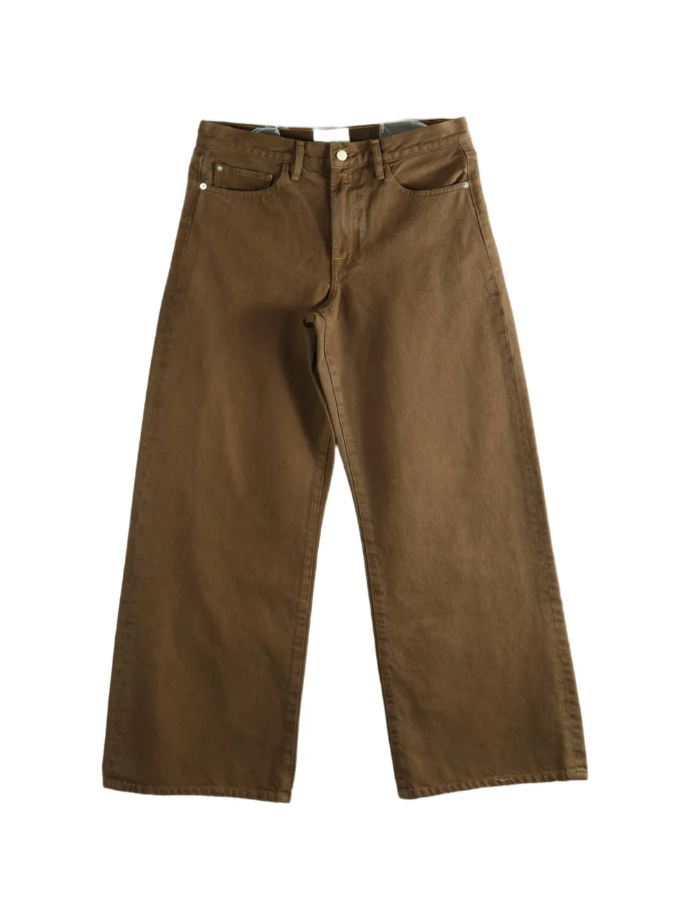 The Elder Statesman frayed-hem wide-leg jeans - Marrone