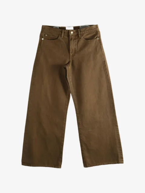 The Elder Statesman frayed-hem wide-leg jeans