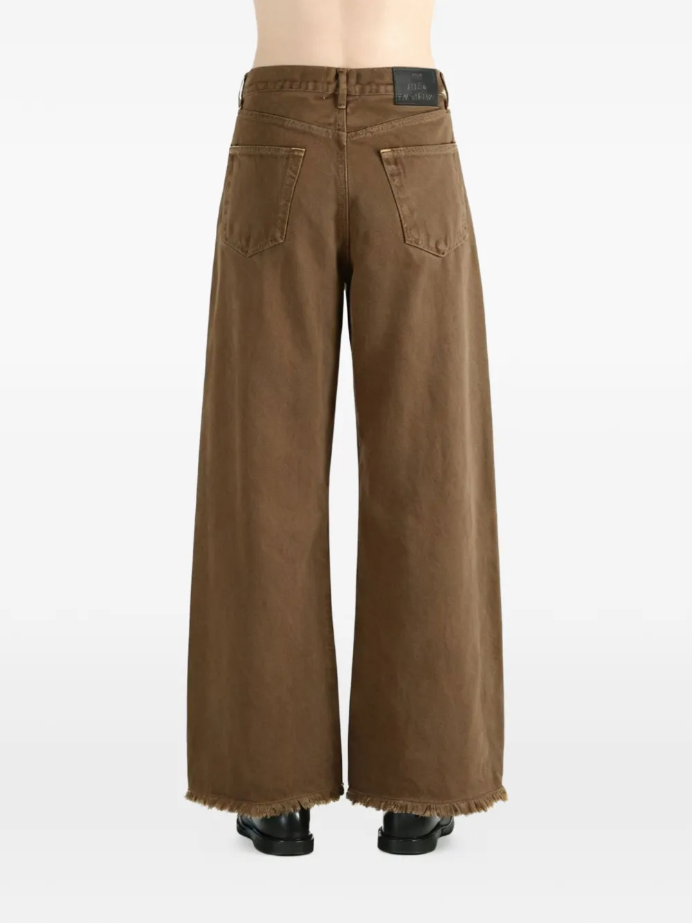 The Elder Statesman Jeans met wijde pijpen Bruin