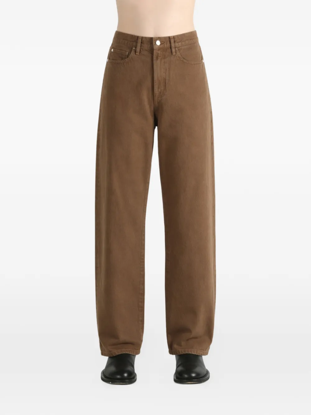 The Elder Statesman Jeans met wijde pijpen Bruin