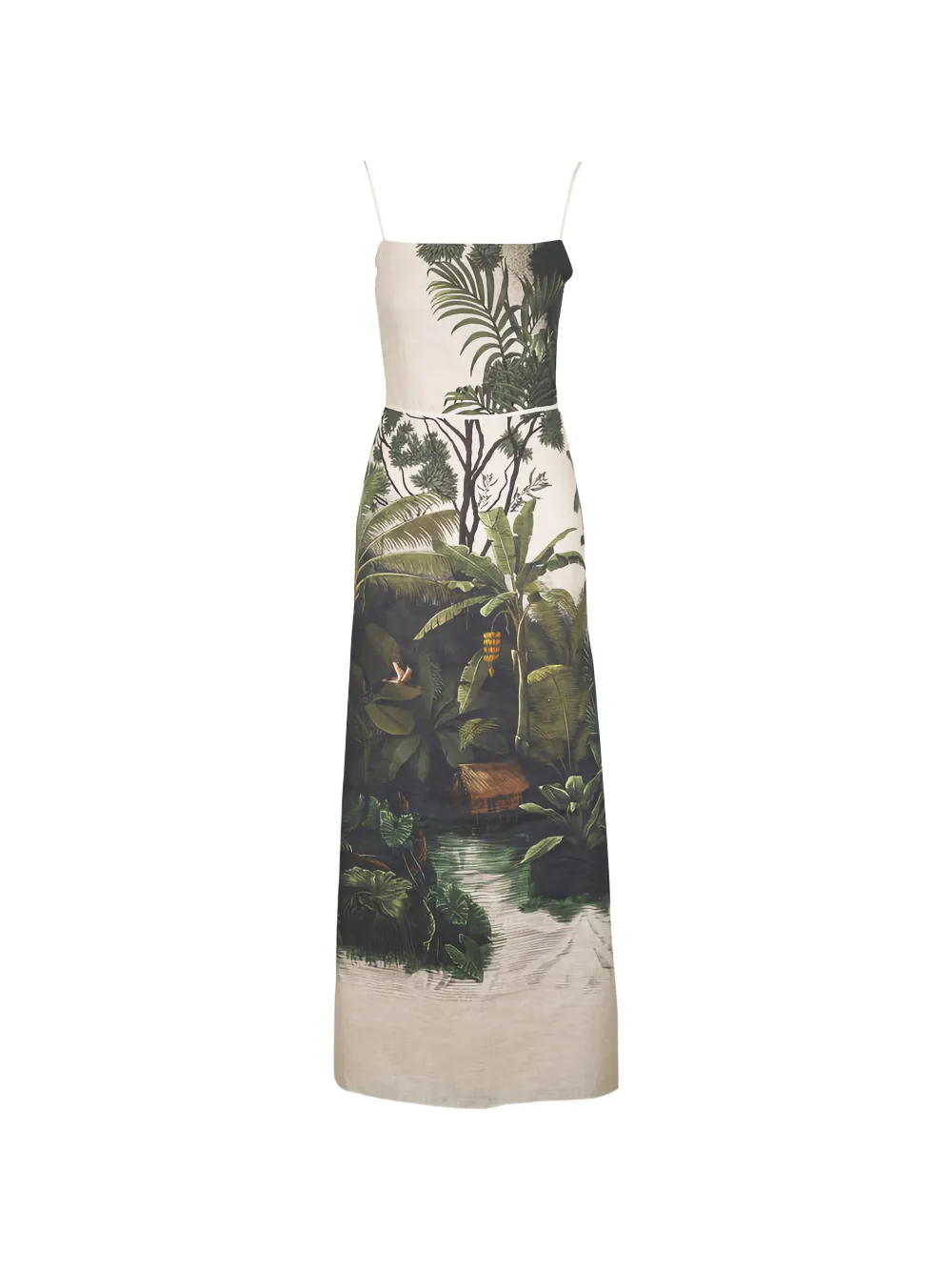 Johanna Ortiz tropical-print tie-back dress - Verde