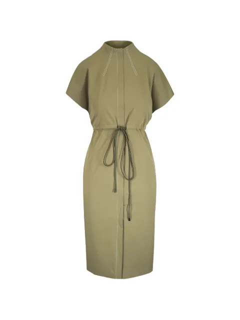 KZ_K STUDIO drawstring-waist contrast-stitch dress