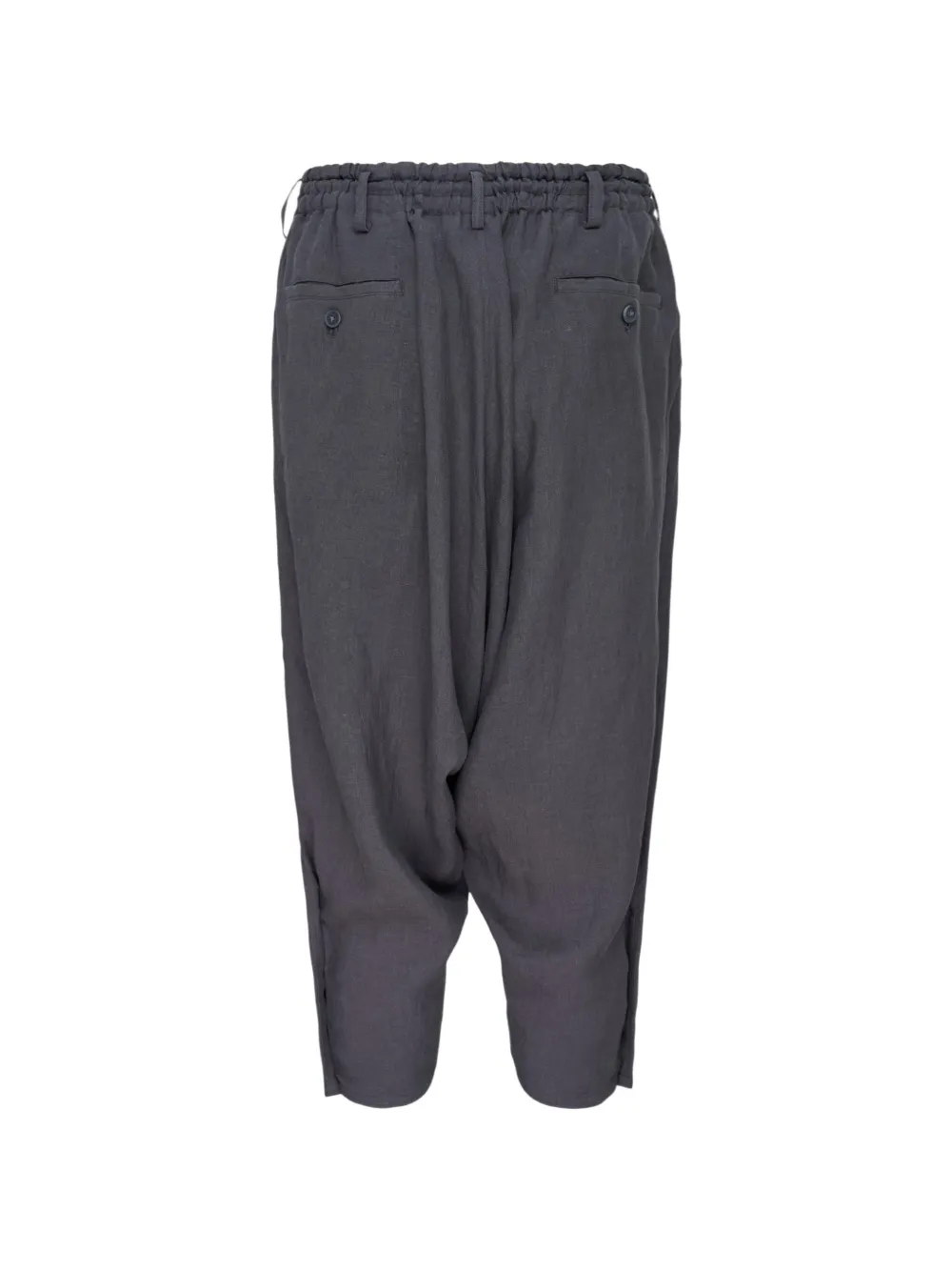 Yohji Yamamoto Broek met verlaagd kruis Grijs