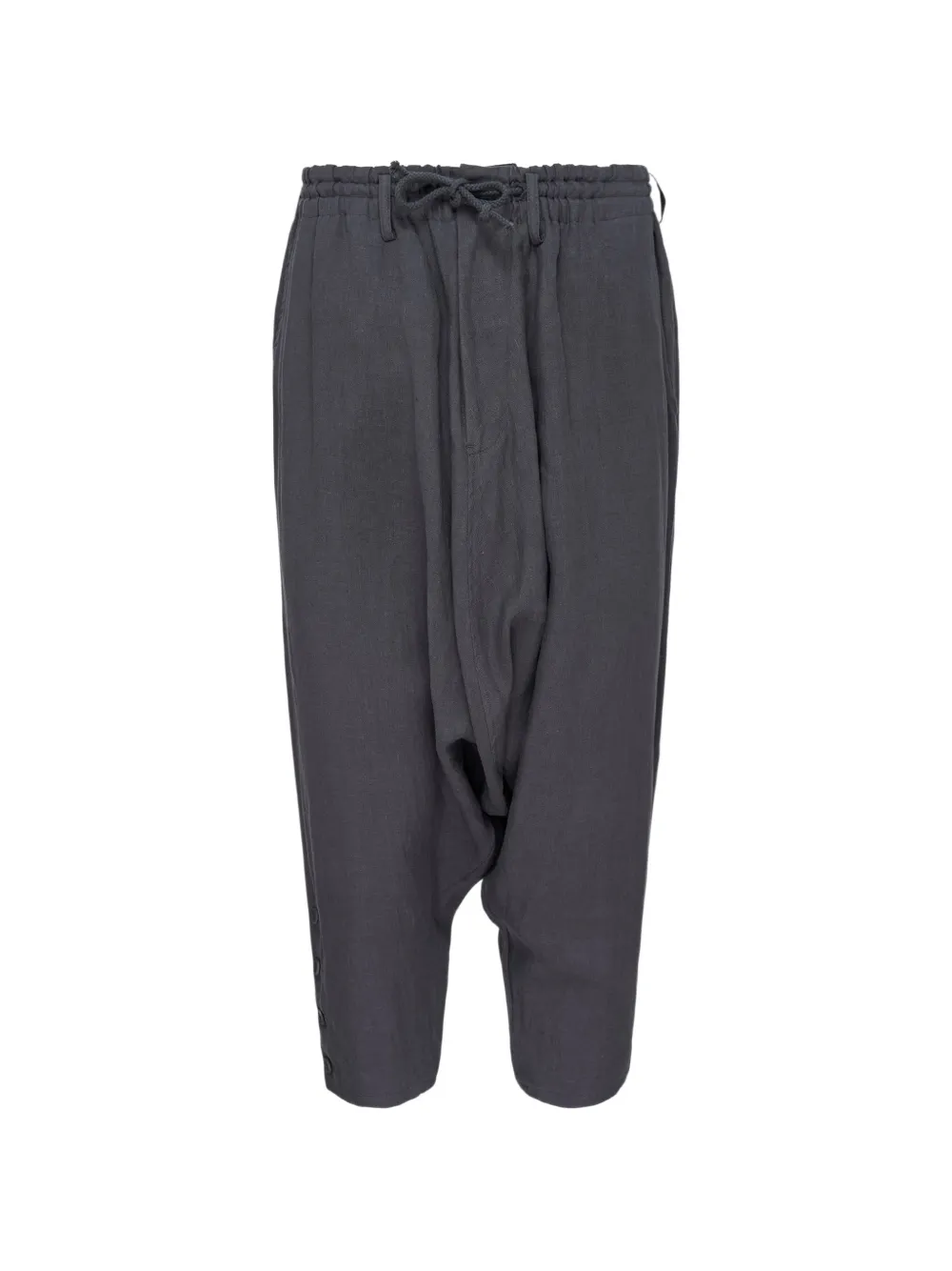 Yohji Yamamoto drop-crotch sarouel trousers - Grigio