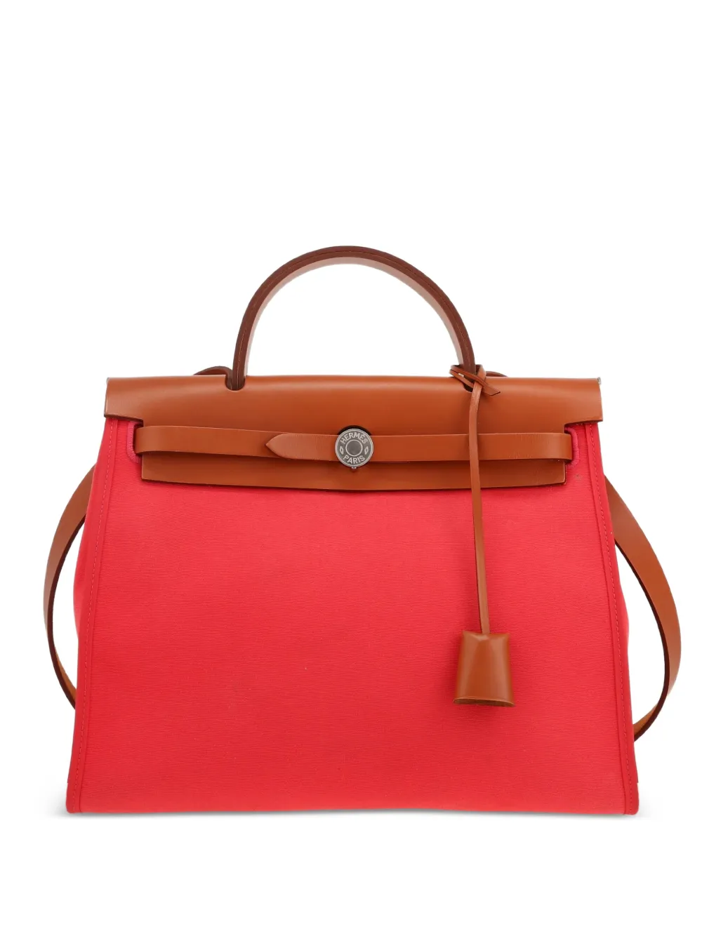Hermès Pre-Owned 2020 Herbag canvas and leather handbag - Rosso