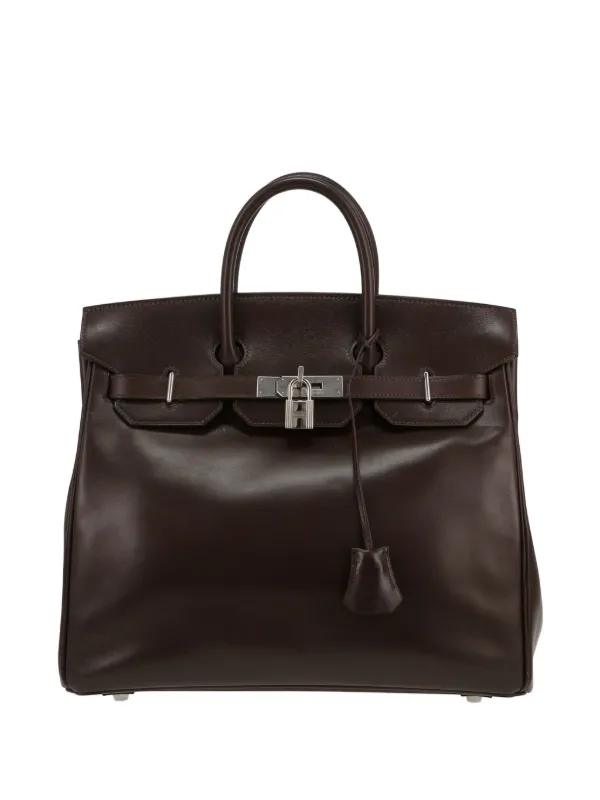 Hermès Pre-owned 2006 Haut À Courroies 32 Leather Handbag in Brown