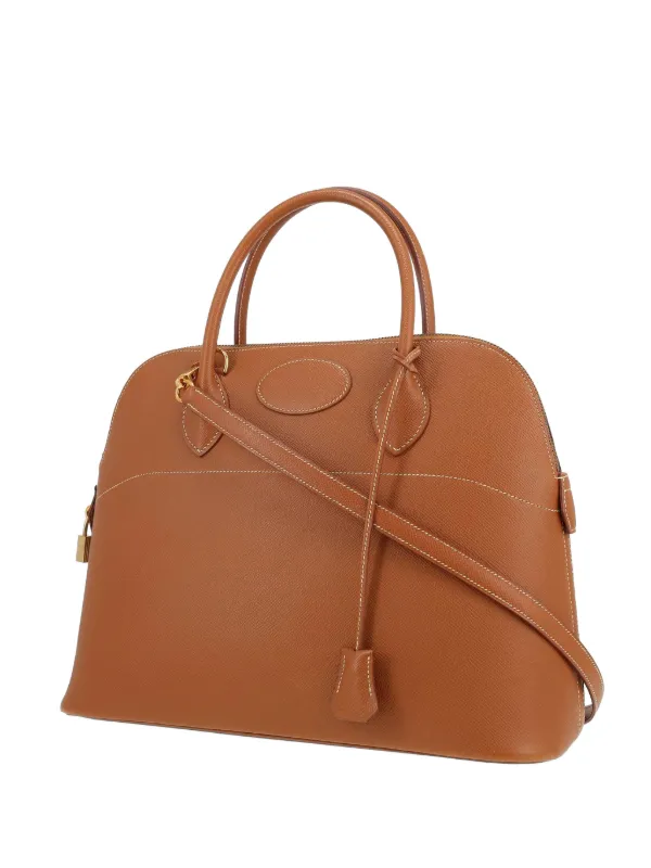 Hermès Pre-owned 1997 Bolide 35 Leather Handbag in Neutrals