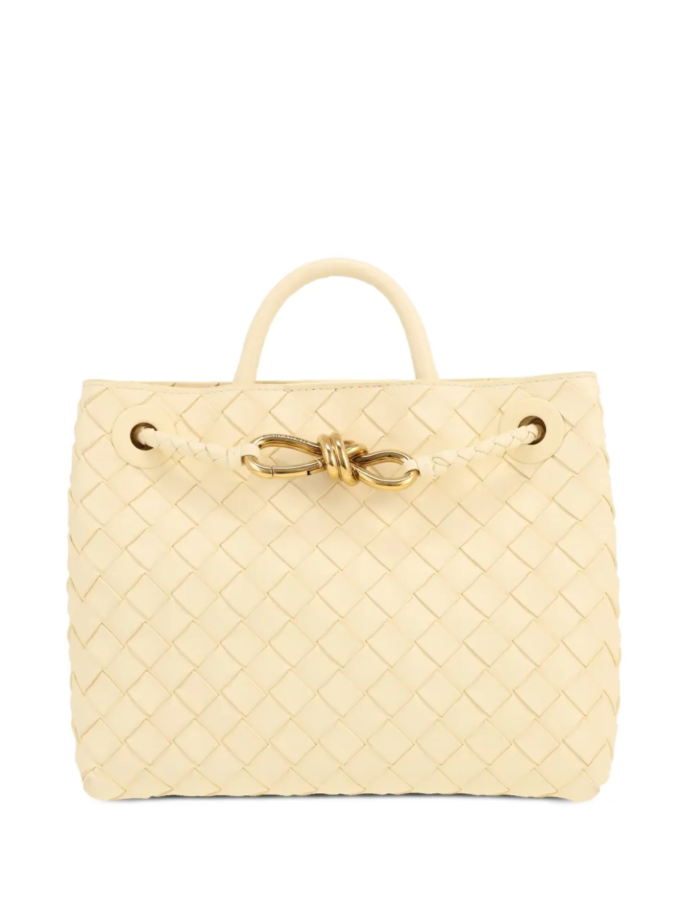 Bottega Veneta Pre-Owned Andiamo intrecciato leather shoulder bag - Neutrals