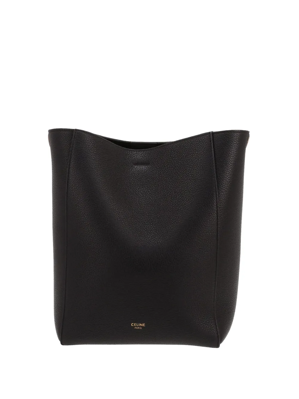 Celine Pre-Owned Sac Sangle grained leather handbag - Nero