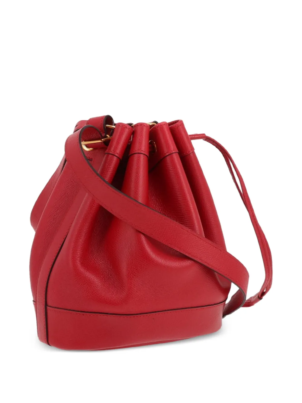 Hermès Pre-owned Market Leather Shoulder Bag in Red, view 3