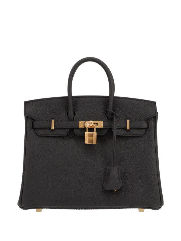 Hermès Pre-owned Birkin 25 Leather Handbag in Black