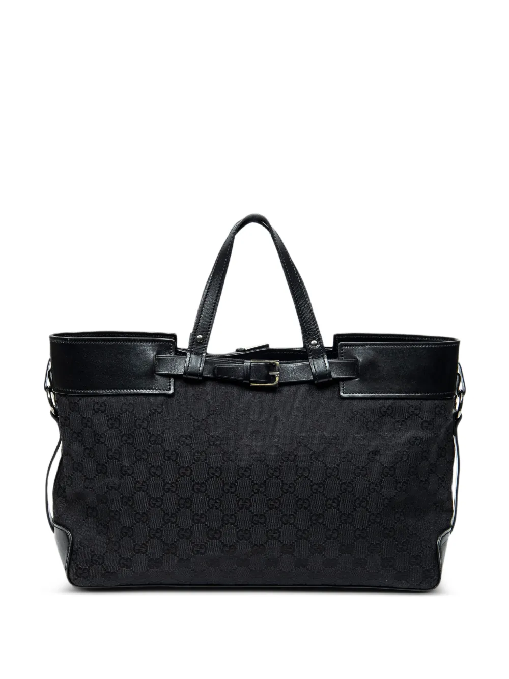 Gucci Pre-Owned GG-motif buckled tote bag - Nero
