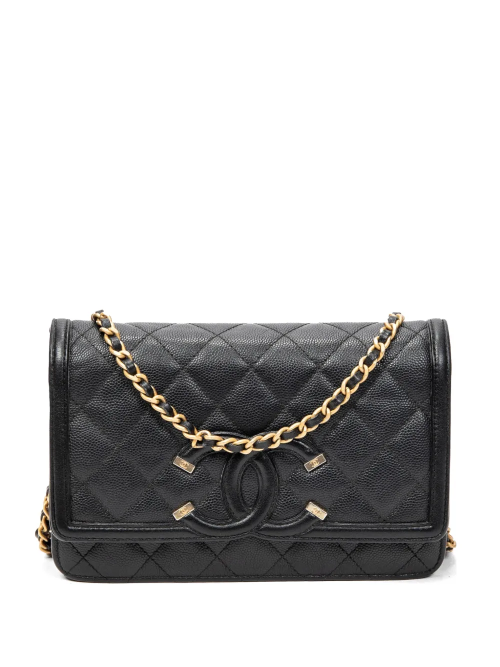 CHANEL Pre-Owned Filigree quilted CC shoulder bag - Black