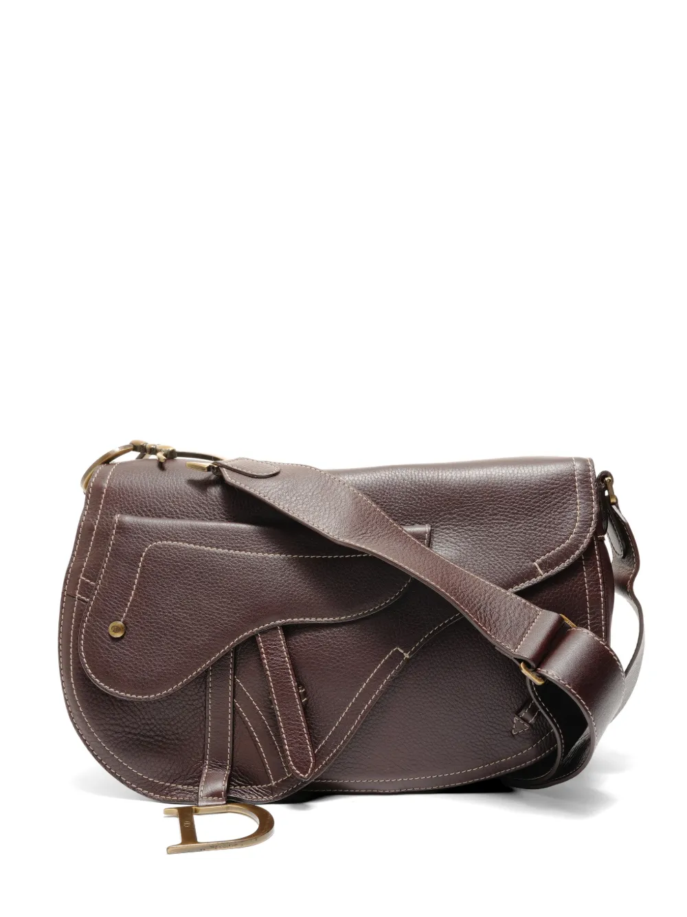 Christian Dior Pre-Owned 2002 Saddle leather shoulder bag - Marrone