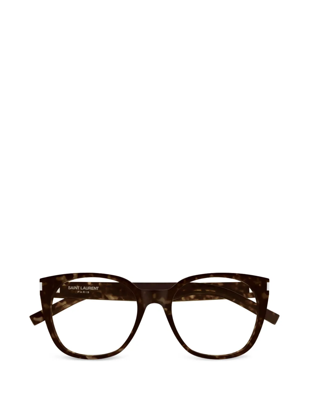 Saint Laurent Eyewear tortoiseshell-effect cat-eye glasses - Marrone