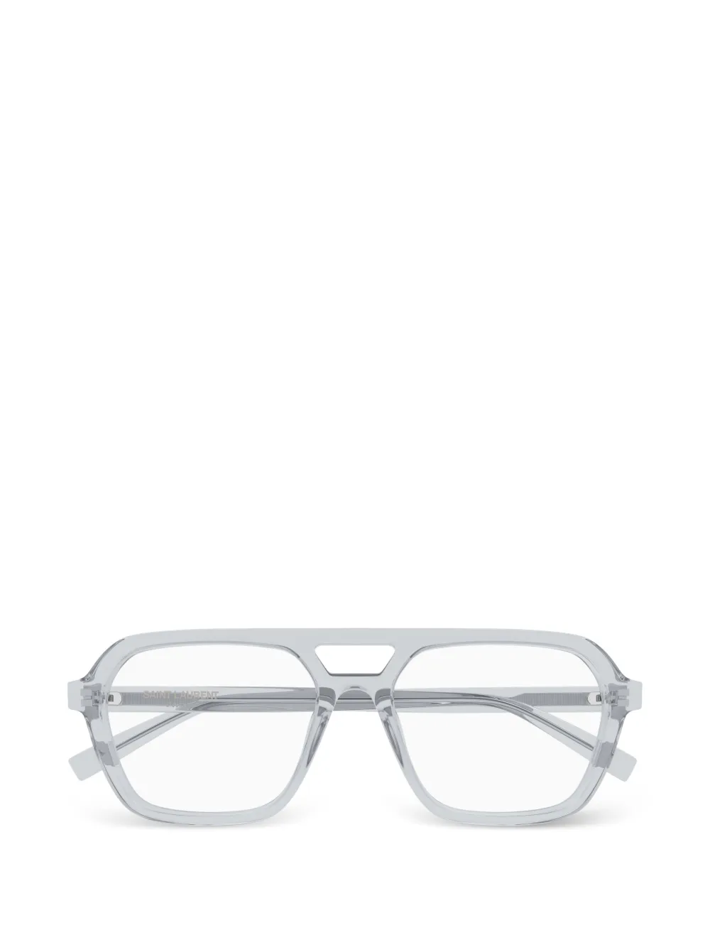 Saint Laurent Eyewear geometric-frame glasses - Grigio
