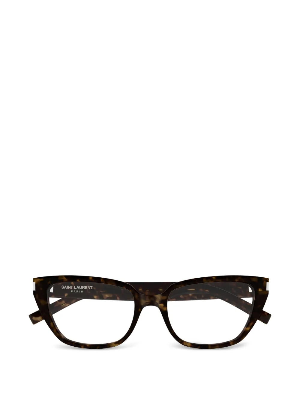 Saint Laurent Eyewear tortoiseshell-effect cat-eye glasses - Marrone