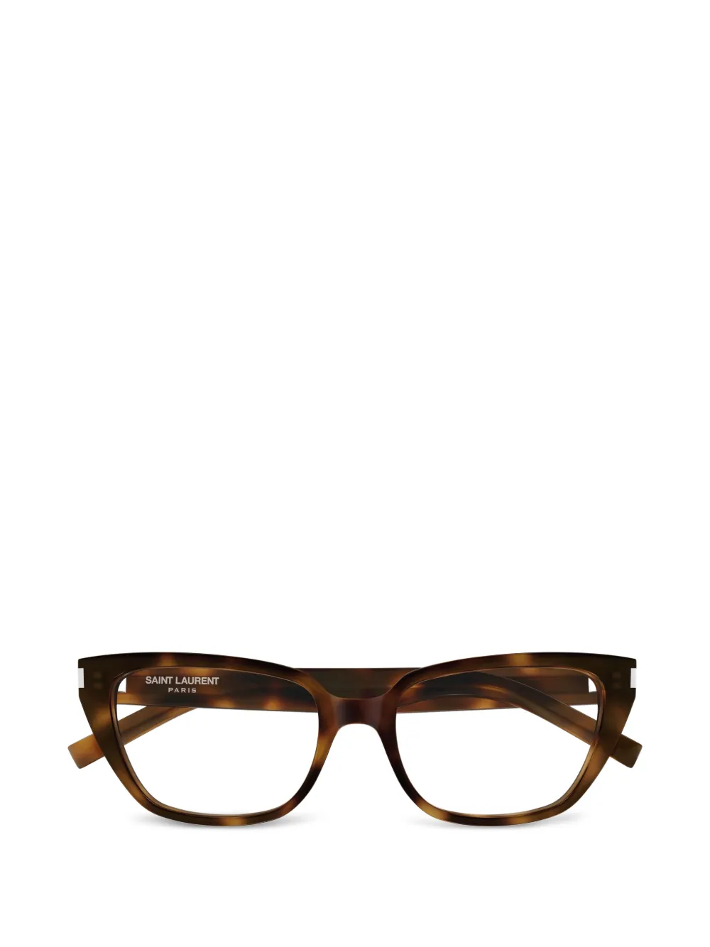 Saint Laurent Eyewear tortoiseshell-effect cat-eye glasses - Marrone