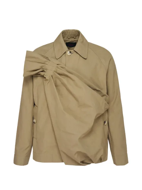 Simone Rocha draped-detail raglan-sleeve shirt jacket