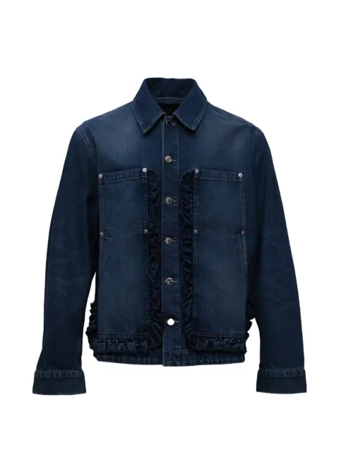Simone Rocha ruffle-trimmed denim jacket