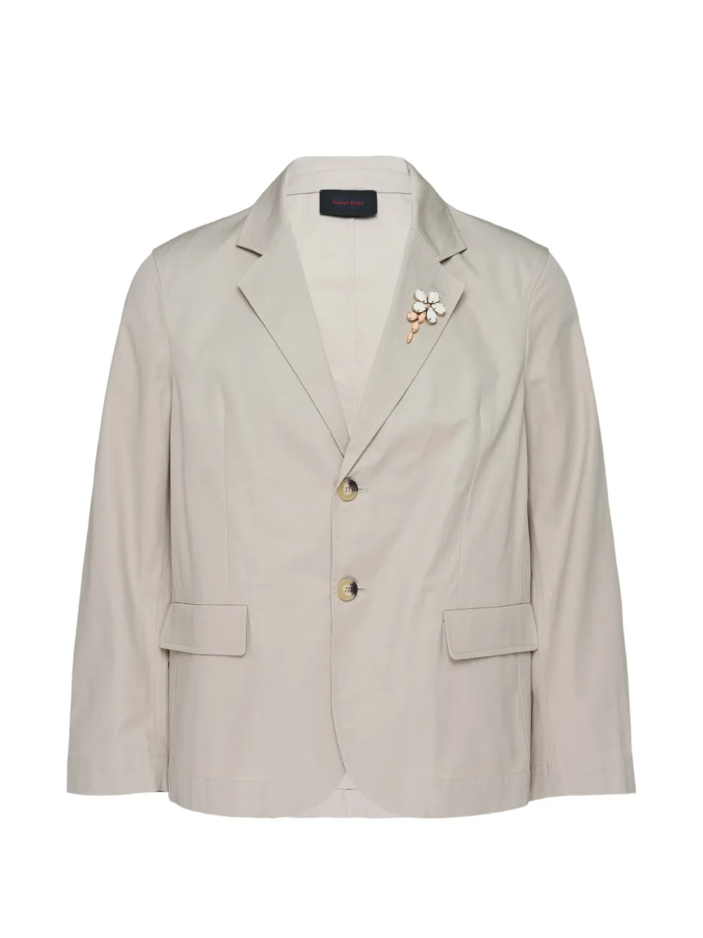 Simone Rocha crystal-embellishment blazer - Neutrals