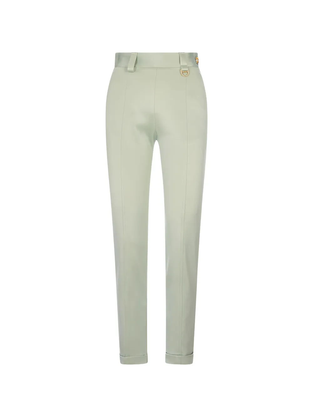 Chloé pressed-crease high-waisted trousers - Grün