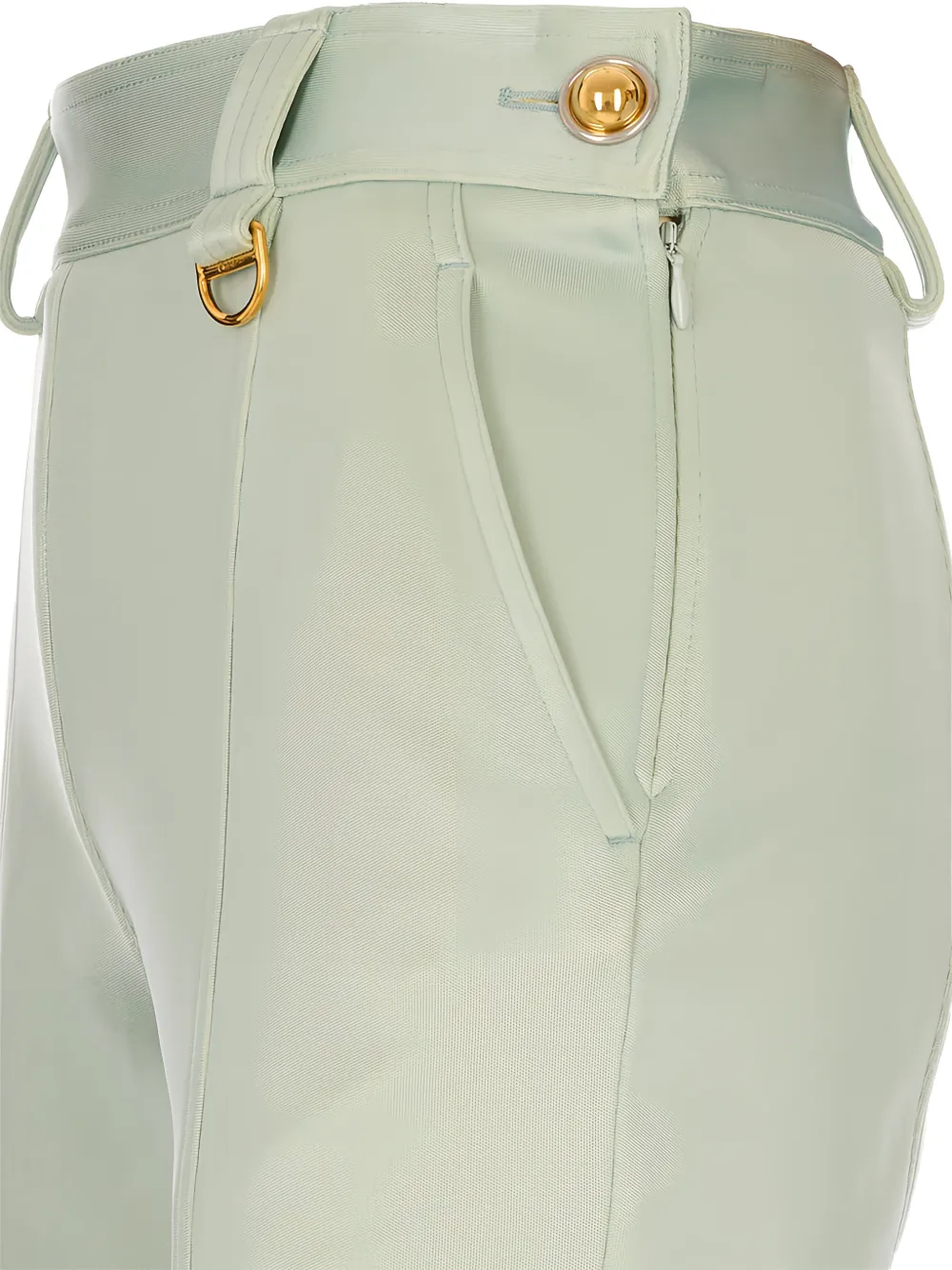  Chloé Pantaloni A Vita Alta Con Pieghe - Verde 