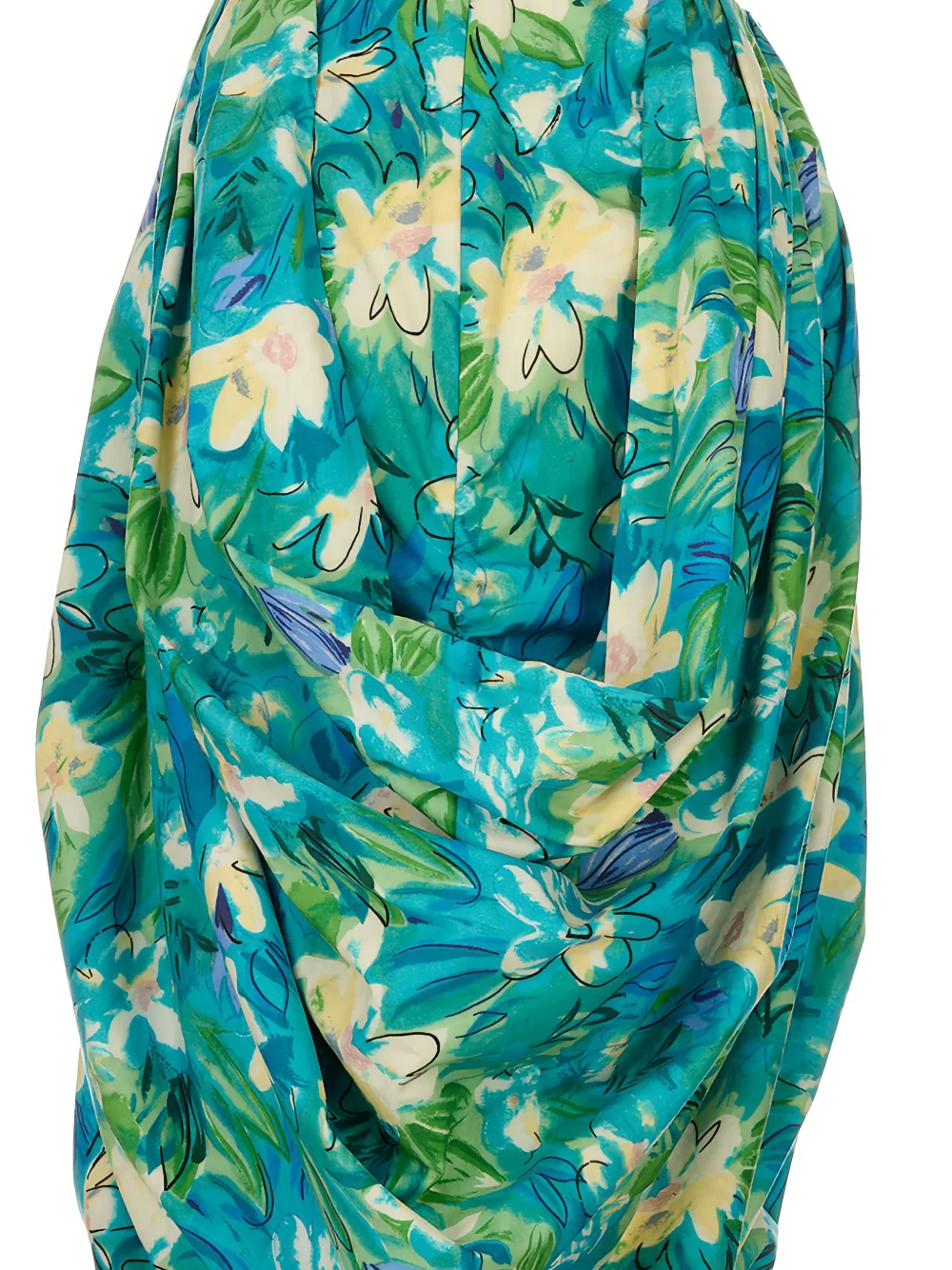 Chloé Gedrapeerde mini-rok met bloemenprint Blauw